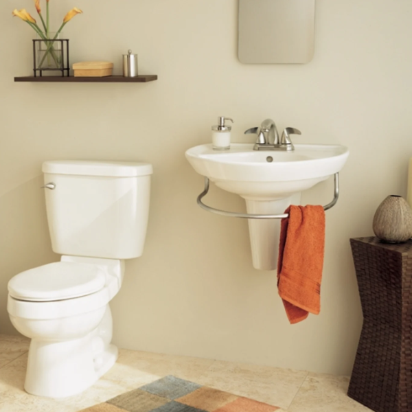 American Standard Ravenna 24-1 4  Pedestal Porcelain Bathroom Sink 1294AH Hot on Sale - Image 3