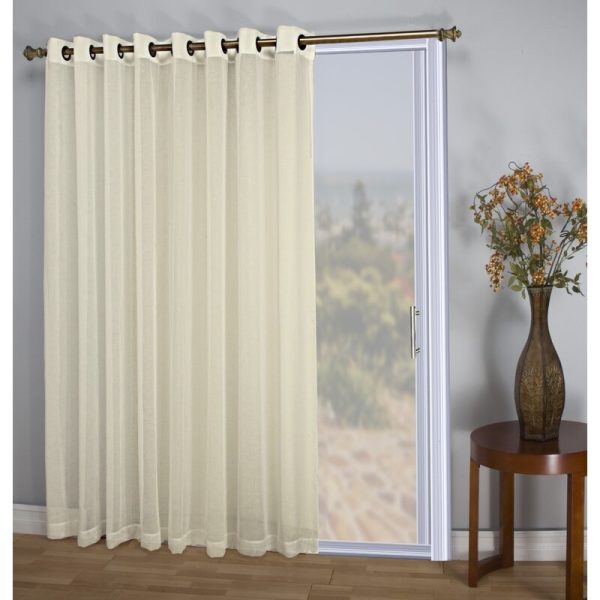 Kendrick Patio Solid Semi-Sheer Grommet Single Curtain PanelKendrick Patio Solid Semi-Sheer Grommet Single Curtain Panel (Set of 4) 2218CDR GL Discount