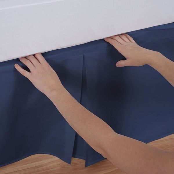 Queen Navy Rolande Wraparound Tailored 14  Bed Skirt GL2000 Sale - Image 3