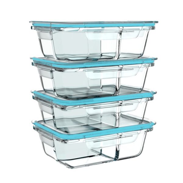 Clear Ryder Glass 4 Container Food Storage Set (Set of 4) 1562AH Online Hot Sale - Image 2