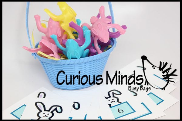 LAST CHANCE - LIMITED STOCK  - SALE - EASTER Busy Bag - Counting Eggs or Bunnies - Math Busy Bags Activity For Discount