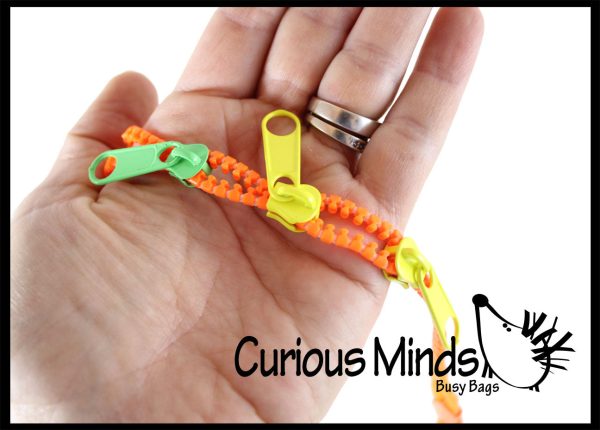 CLEARANCE - SALE - Zipper Necklace Fidget with Functional Zippers -  Sensory Fidget Toy For Discount - Image 3